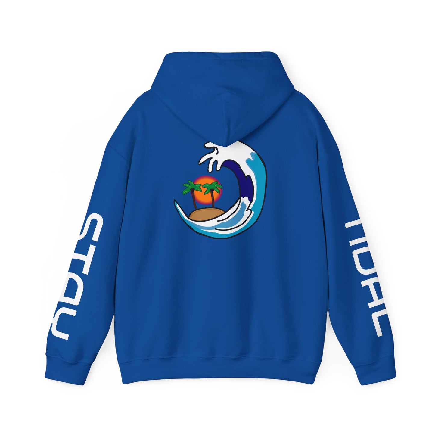 Tidal Wave Surf Co. Brand Hoodie - Black/Blue (Unisex)