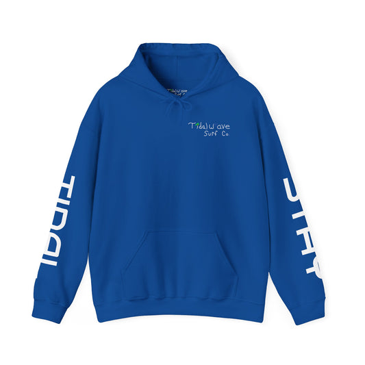Tidal Wave Surf Co. Brand Hoodie - Black/Blue (Unisex)