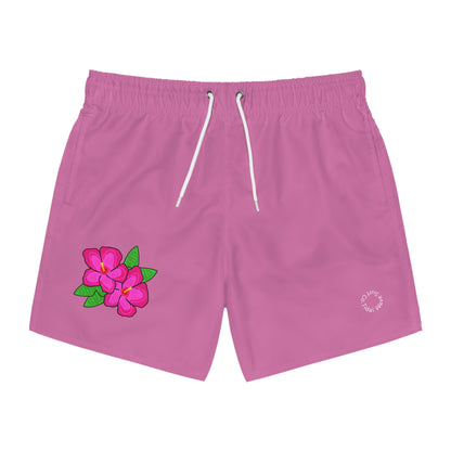 Pink Hibiscus Swim Shorts